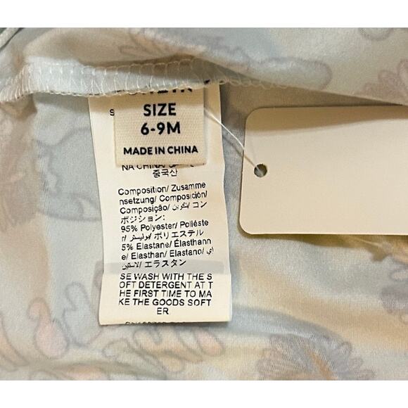 One Piece Cotton Sleeper "Girls Rule the World" Shein 6-9 Months (NWT) - Picture 2 of 3